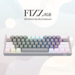 Redragon Fizz Pro K616 - 60% Wired+2.4Ghz+BT Mechanical Keyboard Grey and White (Red Switch) - Image 7