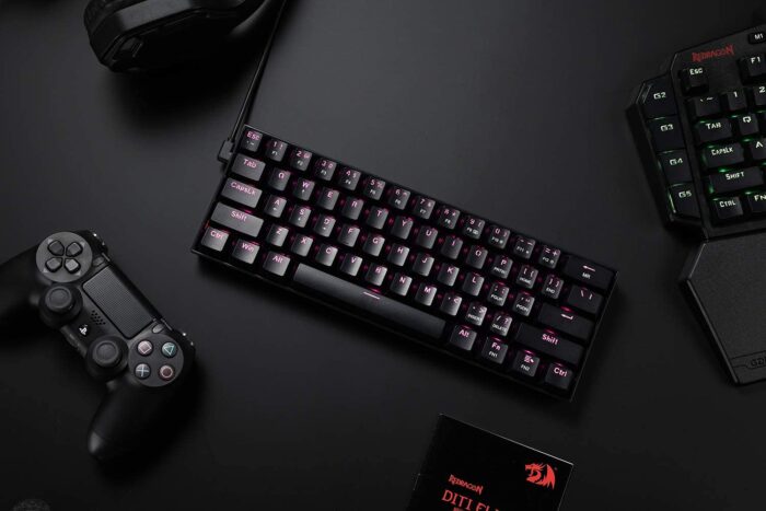Redragon Dragon Born K630 - 60% Wired Mechanical Keyboard Pink LED (Brown Switch) - Image 5