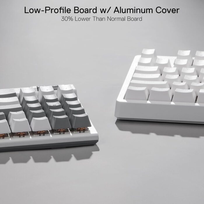 Redragon Magicwand SE K655 75% Wired Mechanical Keyboard White and Grey (Quiet Linear Red Switch) - Image 6