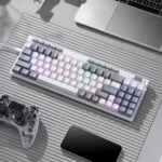Redragon Magicwand SE K655 75% Wired Mechanical Keyboard White and Grey (Quiet Linear Red Switch) - Image 2