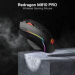 Redragon M810 Taipan Pro (Wired/Wireless/BT)Black Gaming Mouse - Image 2