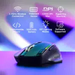 Redragon M810 Taipan Pro (Wired/Wireless/BT)Black Gaming Mouse - Image 3