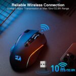 Redragon M810 Taipan Pro (Wired/Wireless/BT)Black Gaming Mouse - Image 4