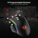 Redragon M810 Taipan Pro (Wired/Wireless/BT)Black Gaming Mouse - Image 8