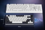 Redragon Ucal Pro K673 Pro - 75% Wired+2.4Ghz+BT Mechanical Keyboard White and Black ( Linear Red Switch) - Image 10