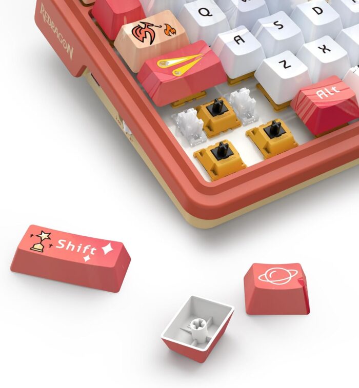 Redragon Ucal Pro K673 Pro - 75% Wired+2.4Ghz+BT Mechanical Keyboard Anime Theme (Custom Hi-Fi Linear Switch) - Image 2