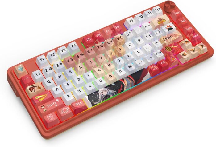 Redragon Ucal Pro K673 Pro - 75% Wired+2.4Ghz+BT Mechanical Keyboard Anime Theme (Custom Hi-Fi Linear Switch) - Image 6