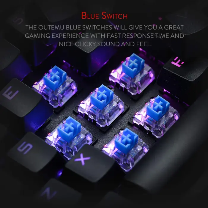 Redragon Vata K580 - 104 Anti Ghosting Keys Wired Mechanical Keyboard (Blue Switch) - Image 4