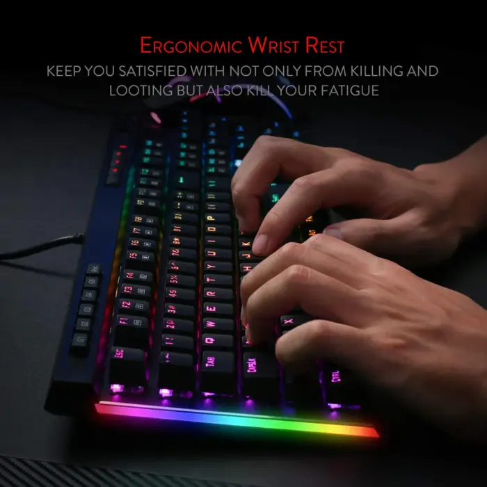 Redragon Vata K580 - 104 Anti Ghosting Keys Wired Mechanical Keyboard (Blue Switch) - Image 3