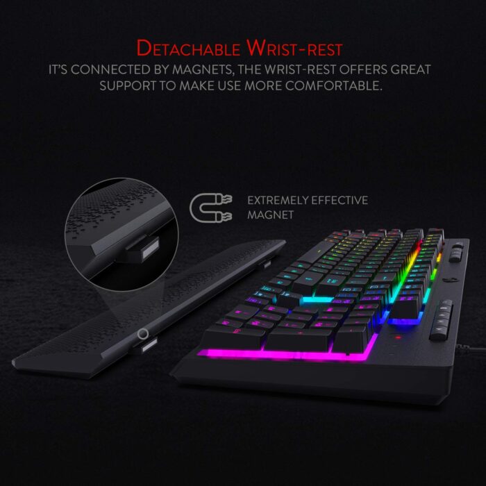 Redragon Shiva K512-Wired Membrane Keyboard RGB Black - Image 6