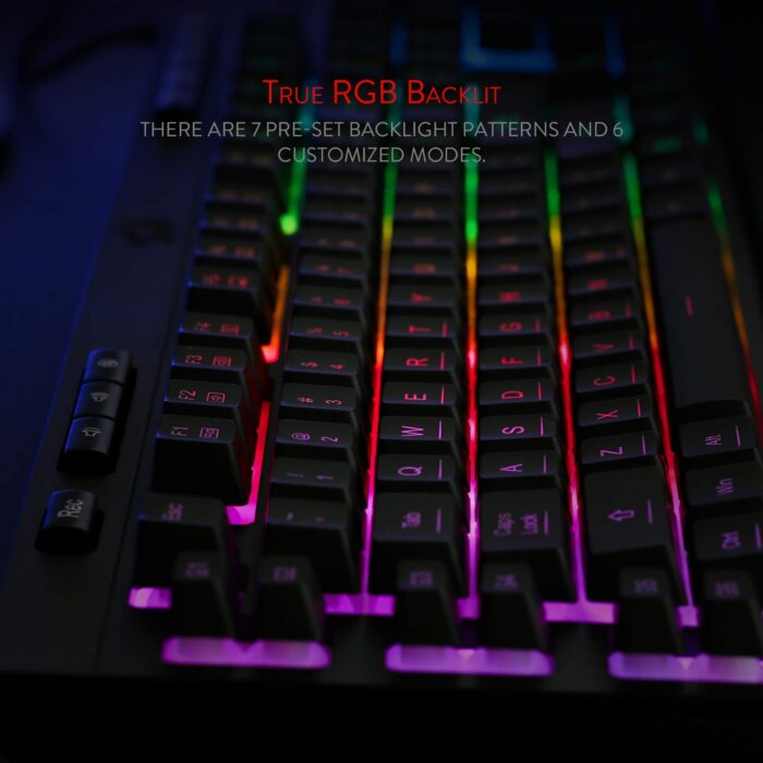 Redragon Shiva K512-Wired Membrane Keyboard RGB Black - Image 5