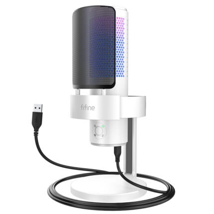 FIFINE AmpliGame A6V USB White Microphone
