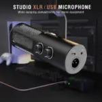 FIFINE AmpliTank Tank3 USB/XLR Dynamic Mic with I/O Control & Quick-mute In Type-C, Built-in Pop Filter & Hefty All-metal Body - Image 6