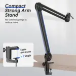 FIFINE BM63 Boom Arm Stand with 15.5" Arms, Build-in Springs, Handling Max 2 Kilograms of Weight for All Standard Mics, Mounts - Image 4