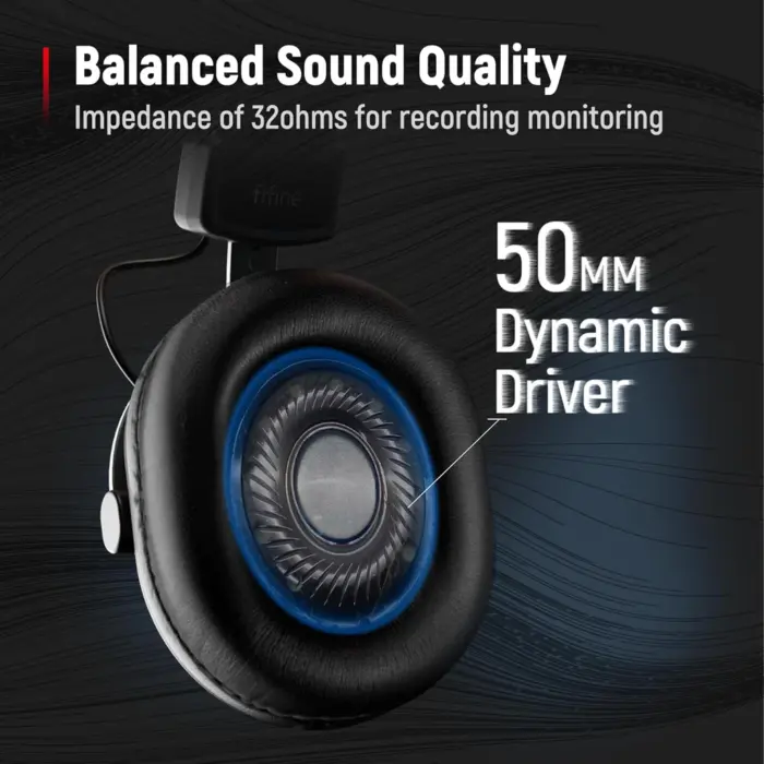 FIFINE H8 Studio Headphone with 50mm Dynamic Driver, 1/8" to 1/4" & 1/8" to 1/8" Coiled Cable for Recording Audio, Mixing Tracks - Image 4
