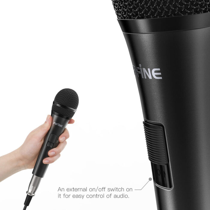 FIFINE K6 Dynamic Handheld Microphone Plug & Play on Speaker for Karaoke, Presentation - Image 2