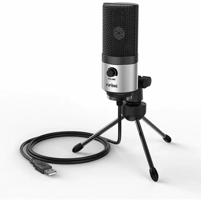 FIFINE K669B Metal USB Unidirectional Microphone Condenser Input Volume Control Knob, Streaming and YouTube Videos (Black) - Image 3