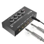 FIFINE N5 Four-Channel Line Mixer with Individual Volume Controls – Compact Audio Mixing Solution - Image 2