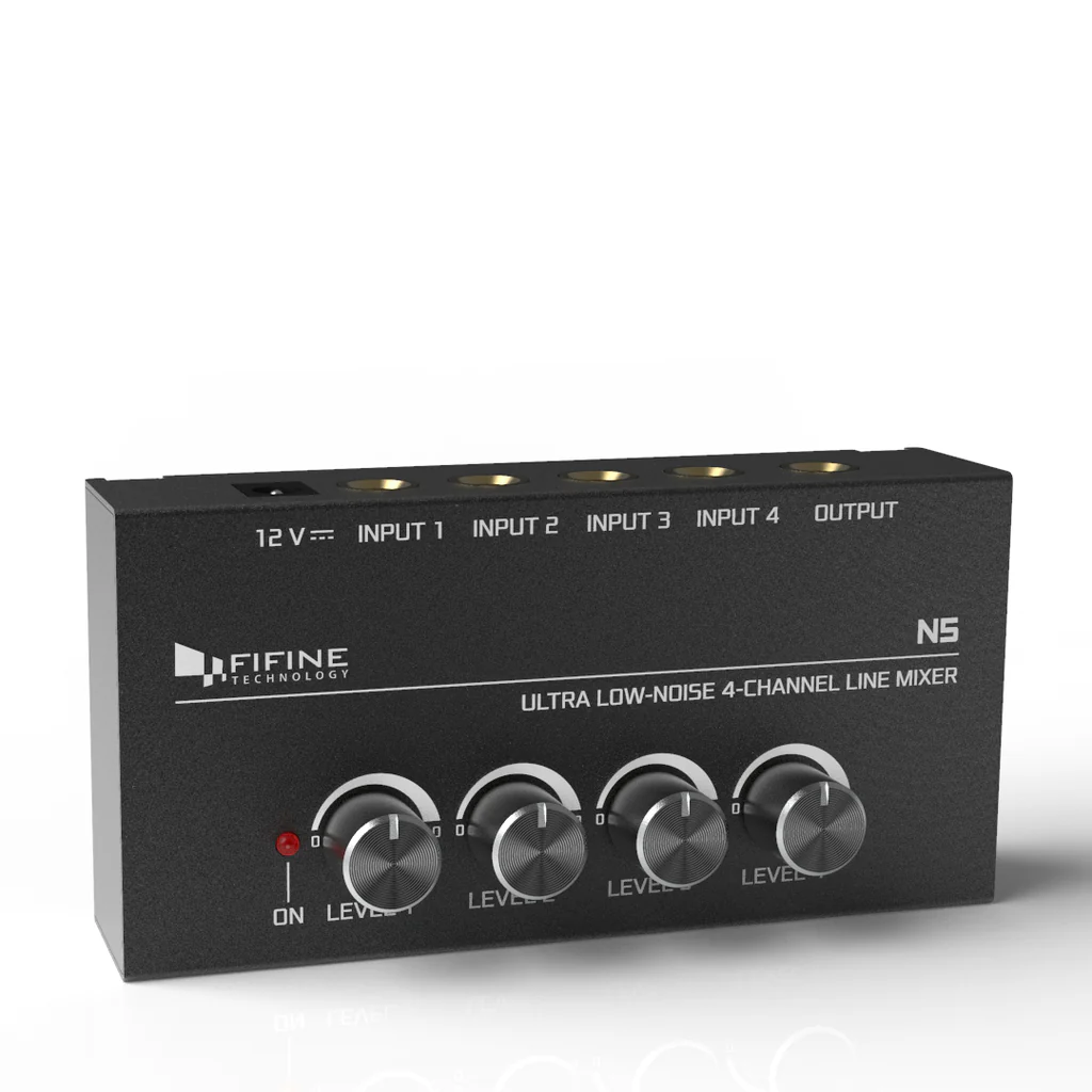 FIFINE N5 Four Channel Line Mixer