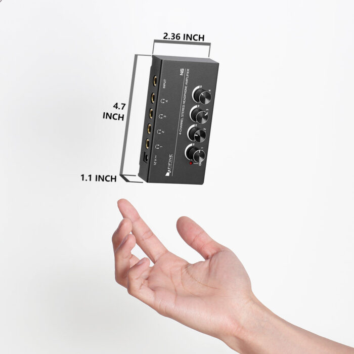 FIFINE N6 Headphone Amplifier with Stereo Output and Individual Volume Controls - Image 2